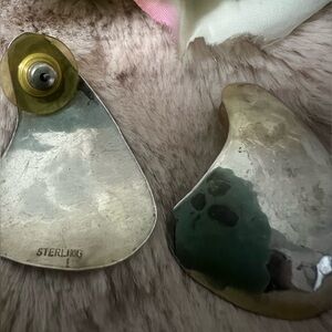 Sterling Silver Abstract Earrings